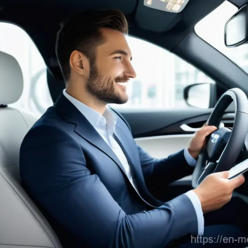 모빌리티의 안전성과 신뢰성 분석 - **Prompt 1: The Trusting Passenger in an Autonomous Vehicle**
    An eye-level shot inside a sleek, ...
