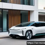 모빌리티 기술의 혁신을 주도하는 스타트업 - **Prompt:** A sleek, ultra-efficient electric vehicle, inspired by Aptera's aerodynamic design with ...
