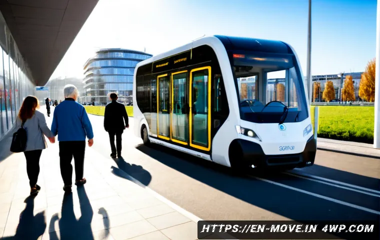 모빌리티 서비스의 글로벌 성공 사례 - Photorealistic global mobility service success scene, diverse commuters using a clean shared electri...
